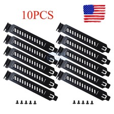 10PCS Vented PCI Slot Covers Dust Filter Bracket for PC Case Blank Plate Screws