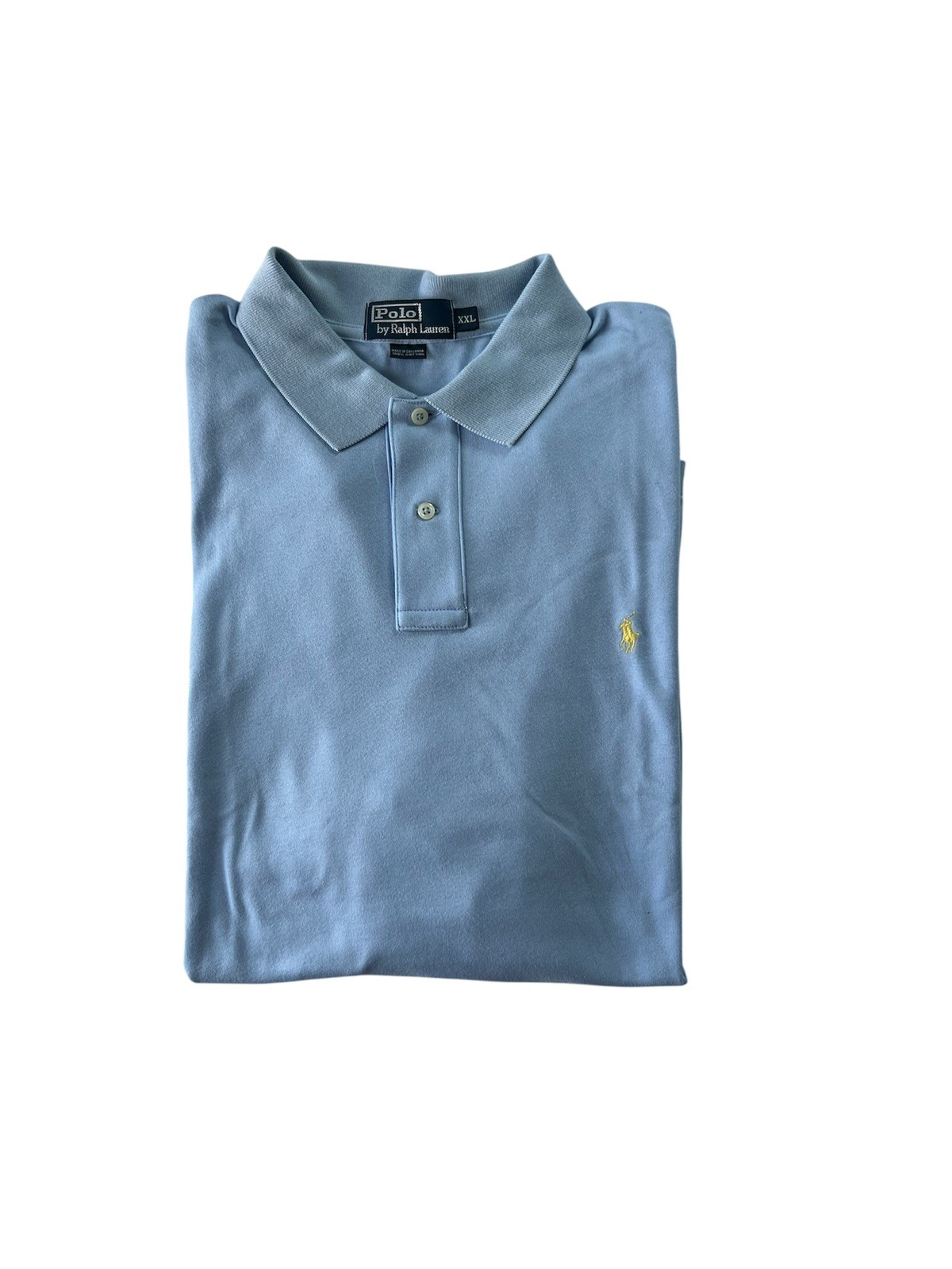 Vintage POLO  Ralph Lauren light blue XXL 100% Cotton Pony Logo EUC golf