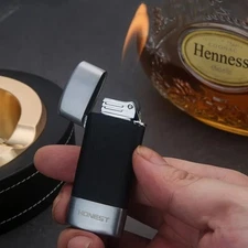 Creative Grinding Wheel Butane Gas Lighter Metal Windproof Outdoor Portable