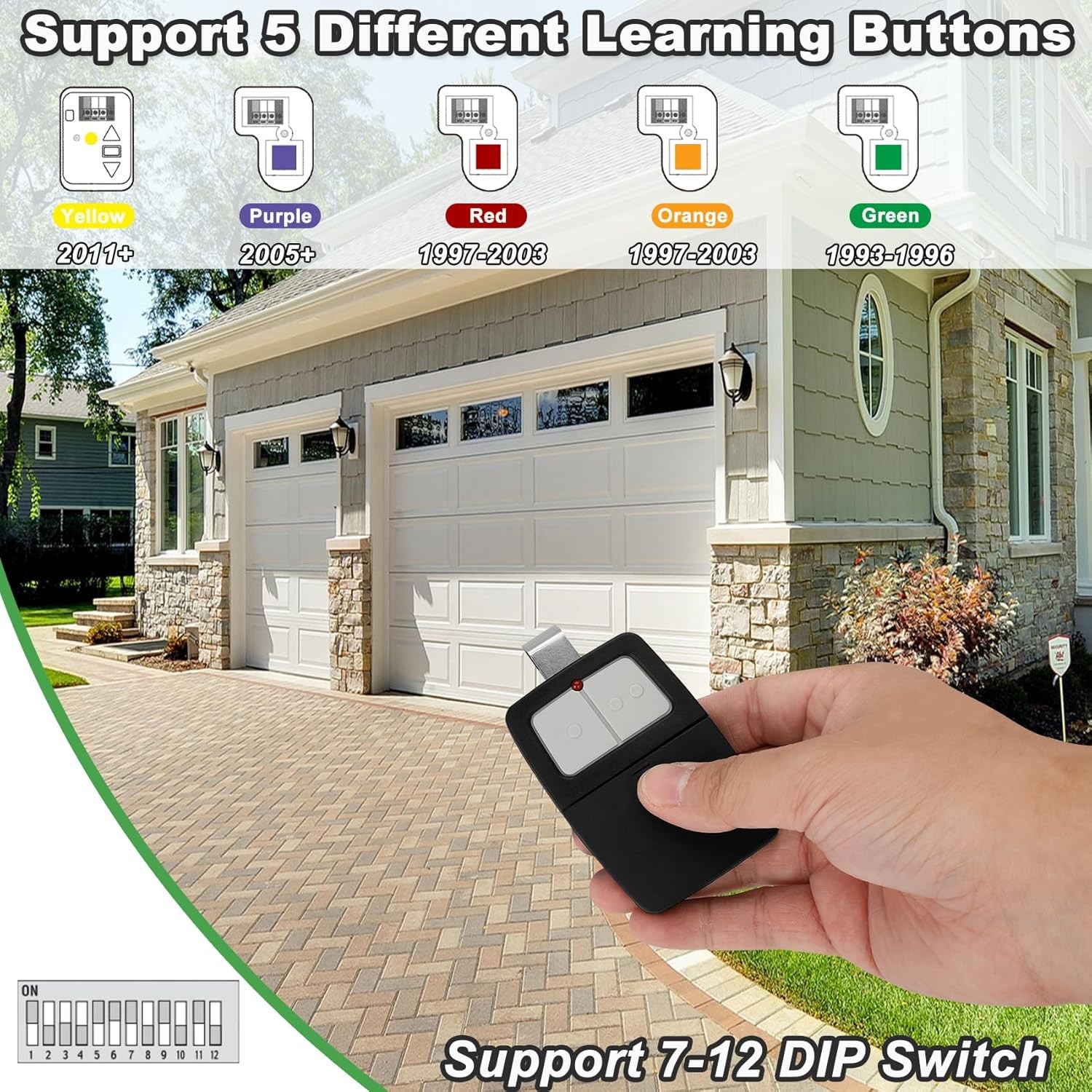 2Pcs For Universal Clicker 375LM 375UT KLIK1U Garage Gate Door Opener ...