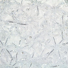 - 25Mm Sunburst Beads, Crystal - 160 Pieces - 945V006