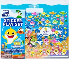 Horizon Group USA Baby Shark Sticker Play Set - 100 Reusable Puffy 