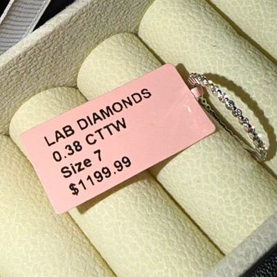 Lab-Created Round Diamond Eternity Band 14K White Gold 0.25-0.49ct Sz 7