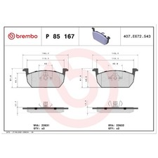 Satz Bremsbeläge Bremsklötze vorne für Skoda Fabia 4 PJ3 Kamiq NW4 | 24285707