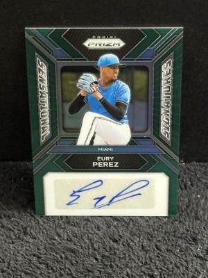 Eury Perez 2024 Panini Sensational Signatures Green Prizm Auto #SS-EP