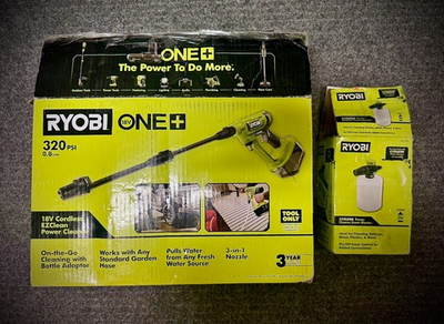 #ad #ad Ryobi EZClean Pressure Washer with Foam Blaster Bottle “Open Box” USED $120.00