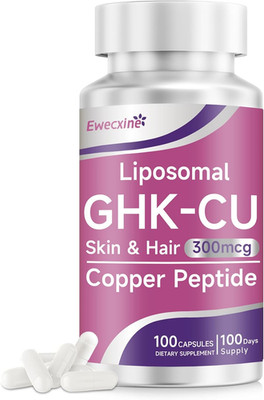 Ghk-Cu Copper Peptide Supplement, 300 Mcg per Serving, Liposomal Formula, 100 Ve