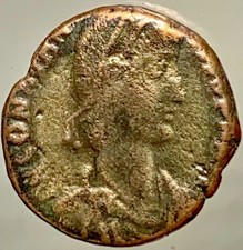 Roman Battle Scene Ancient Coin 353-354 AD Emperor Constantius II Fel Temp Rep