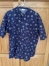 Vintage Gottex Button Up Shirt Short Sleeves Beach Nautical Theme Men  s Med