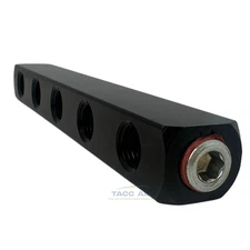 5, 6 Or 7 Way Air Hose Splitter Manifold Distribution Block Bar 1/4" NPT Ports