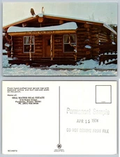 Hill Mathis Real Estate Log Cabin Postcard