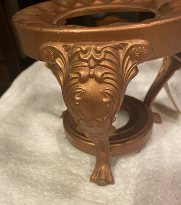 VINTAGE METAL CHAFING DISH STAND HOLDER - 7'' DIAMETER - PAINTED FINISH