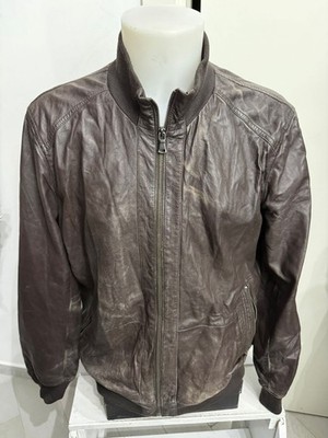 Conbipel Herrenjacke Braunem Leder Tg56 AM333