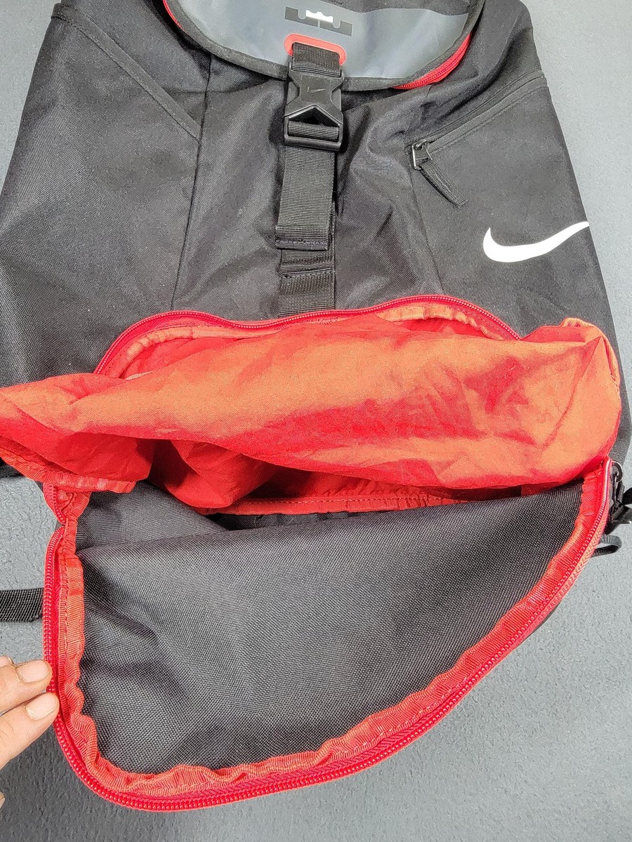 Nike LeBron Max Air Backpack Black Red 30L Large Basketball Gym