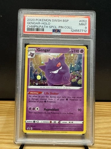 Pokémon 2020 SWSH Promo Gengar Holo #SWSH052 Champion's Path PSA 9