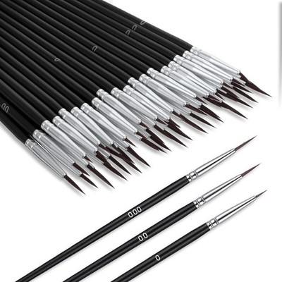 60Pcs Detail Paint Brushes Set with 3 Size #0#00#000, Fine Tip Liner Brushes 