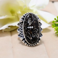 Turritella Agate 925 Sterling Silver Jewelry Ring, Christmas Gift, Ring For Her