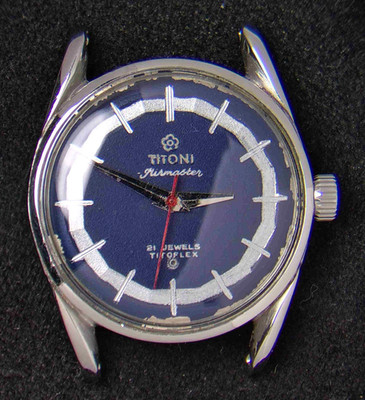 Titoni Airmaster blaues Zifferblatt Herren Handaufzug Vintage Uhr -- Ersatzteile/Reparaturen