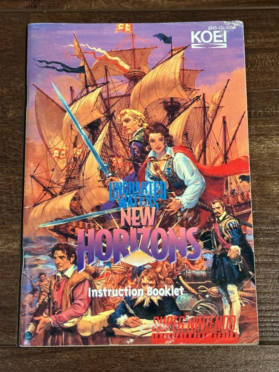 Uncharted Waters New Horizons SNES Super Nintendo Instruction