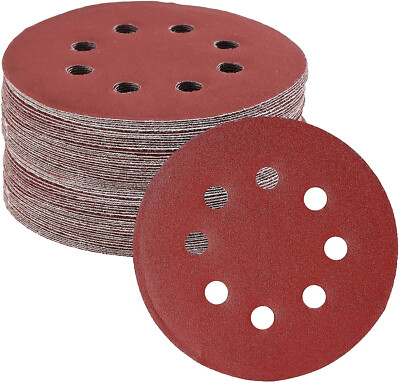 #ad 30PCS 800 2000 Grit Sanding Discs 5 in 8 Hole Hook Loop Orbital Sander Paper Pad $9.99