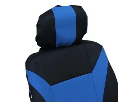 Copri Sedili Blu-Nero In Tessuto Per Ford Focus Ka Mondeo Mpv S-Max C-Max - Immagine 2 di 3