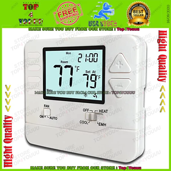 H721 Non-Programmable Heat Pump Thermostat, 2 Heat/1 Cool, with 4.5 sq.  Inch | eBay