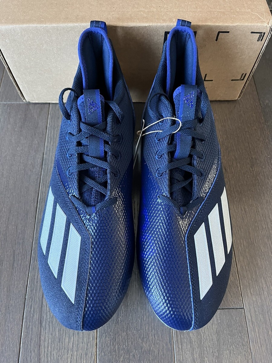 Adidas Adizero Scorch Football Cleats Men Size 12 Blue White FX4250 Shoes NEW Adidas Adizero Scorch Football Cleats Navy Blue/White FX4250  main image 4