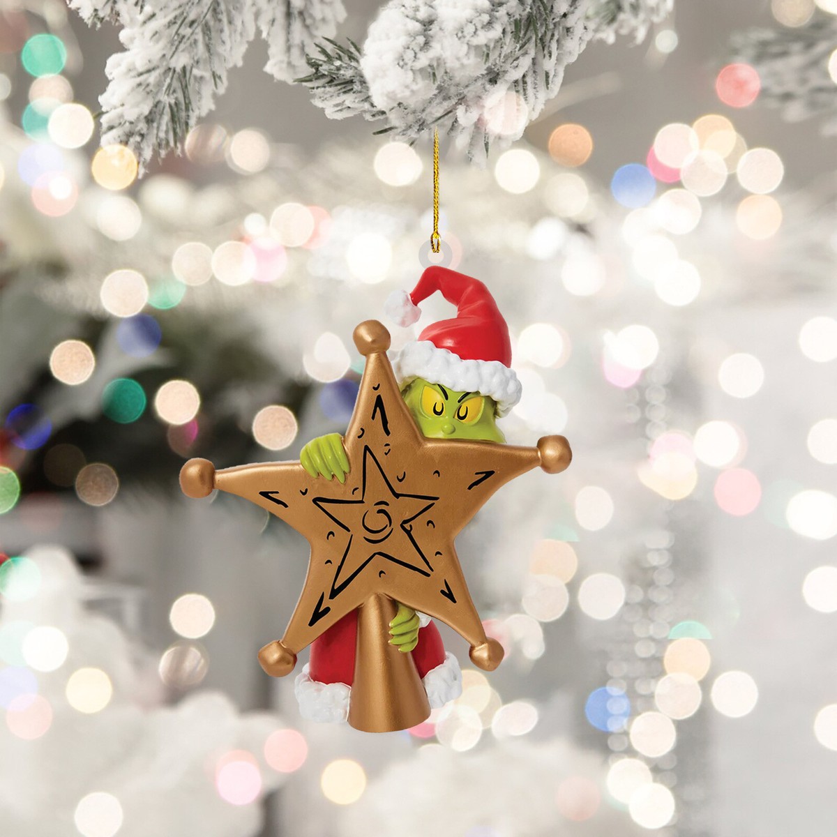 Couronne De Noël Grinch,Décoration De Noël Couronne De Noël,Guirlandes Accessoires Pour La