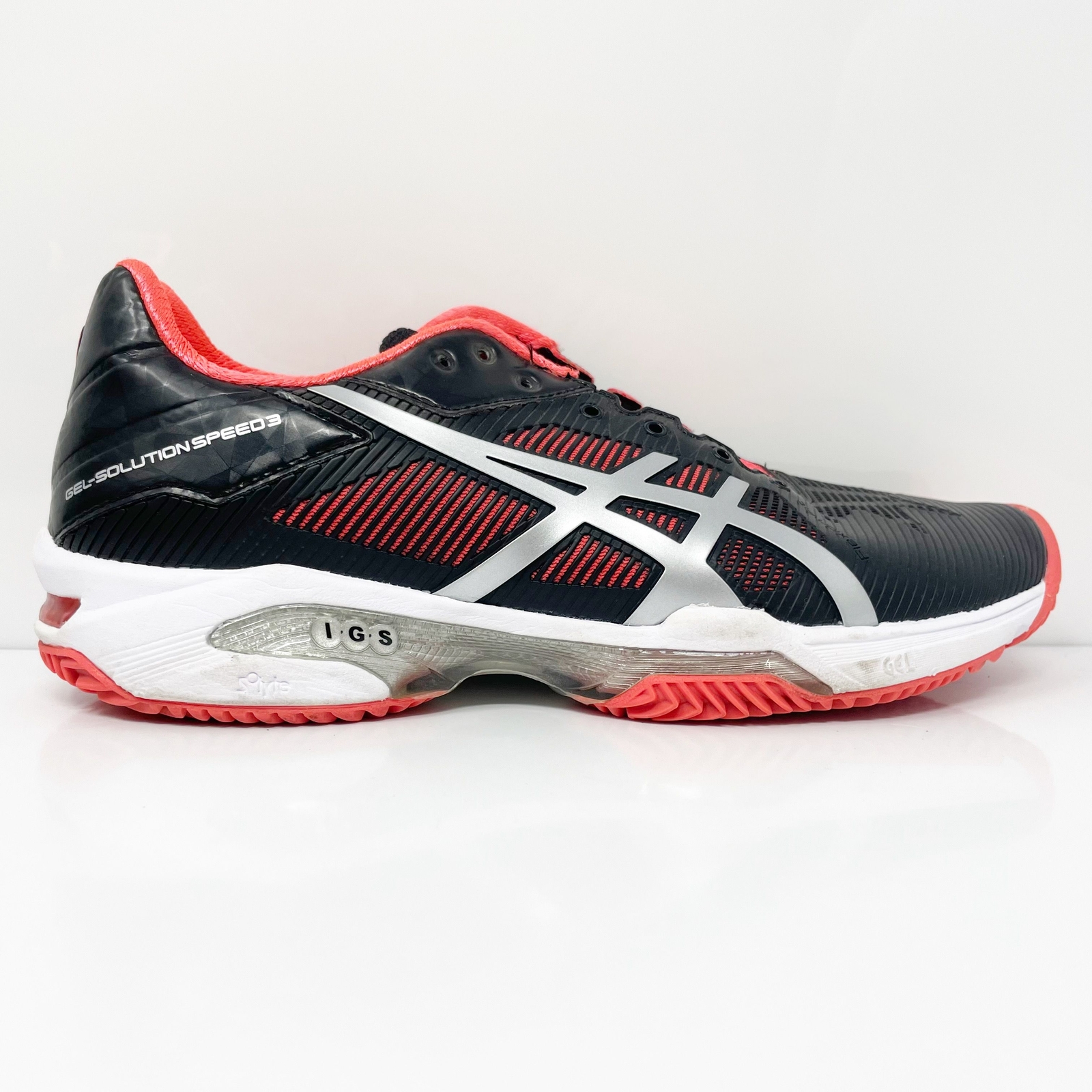 Asics Womens Gel Solution Speed 3 E651N Black Running Shoes Sneakers Size 8  | eBay