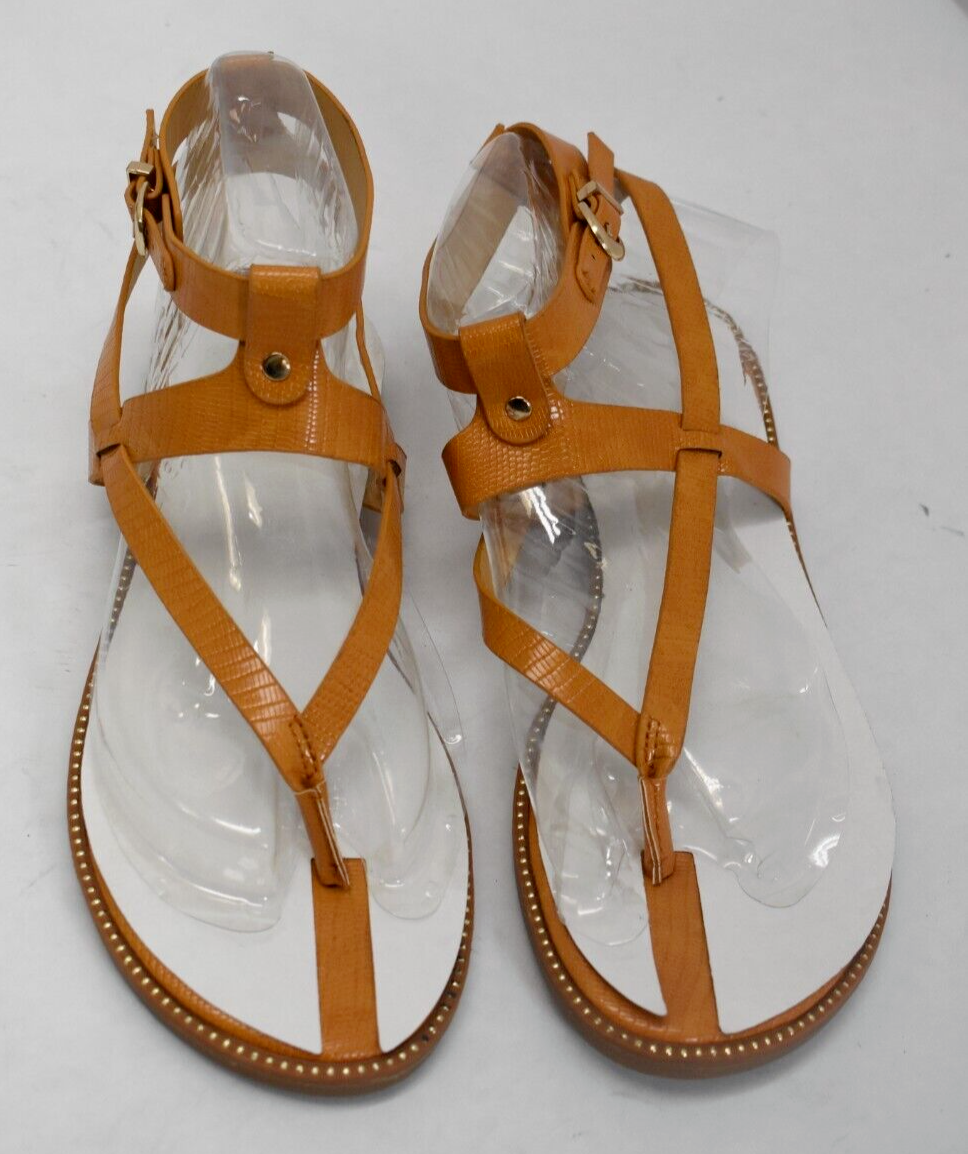 Kalinga Ashok Michael Kors Pearson Leather Sandals Orange Nike