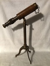 Brass Telescope With Leather Stitched Sheathing