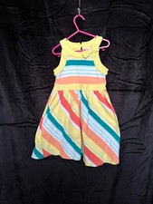 Gymboree, multicolor striped sleeveless dress with bow, size 6
