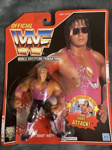 Hasbro Series 8 WWF Hitman Bret Hart 1993 Wrestlin...