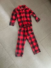 Baby Gap Kids Black Red Flannel Pajama Set Size 4T