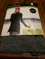Womens Cuddl Duds Long Sleeve Cowl Tunic Thumbholes Warm Layers size XS HTHRCOAL