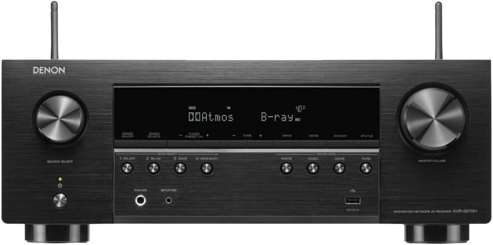 Denon AVR-S970H 7.2 Channel 8K Home Theater Receiver - New in retail box