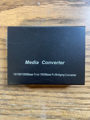Media Converter 10/100/1000Base- Tx to 1000Base- Fx Bridging Converter