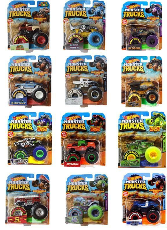 Hot Wheels Monster Trucks Assortment 1:64 Diecast You Choose