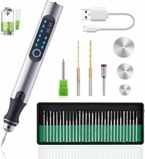 USB Rechargable Engraving Pen with 33 Bits Mini Electric DIY Engraver Cordless