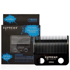 Supreme Trimmer Replacement Taper Blade CBT818 for Clippers | Ceramic Black