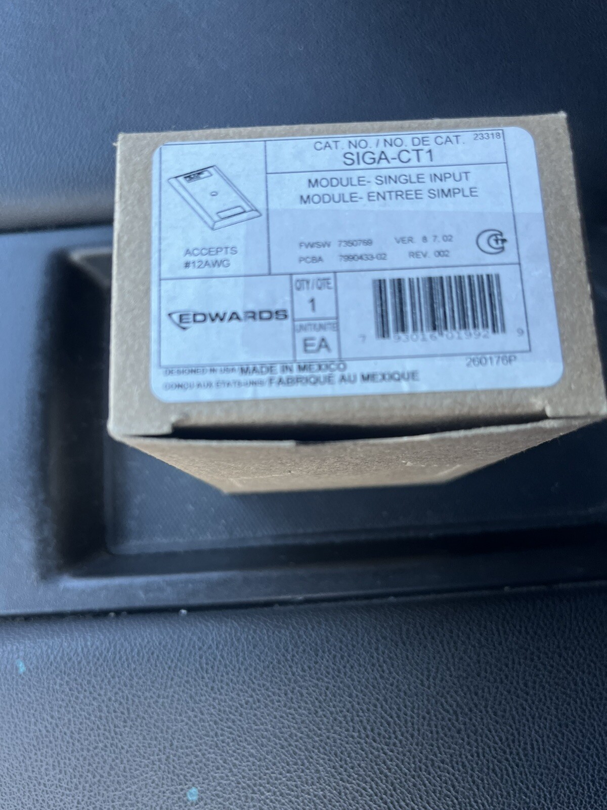 EDWARDS SIGA-CT1 - Single Input Module for Fire Alarm System And ...