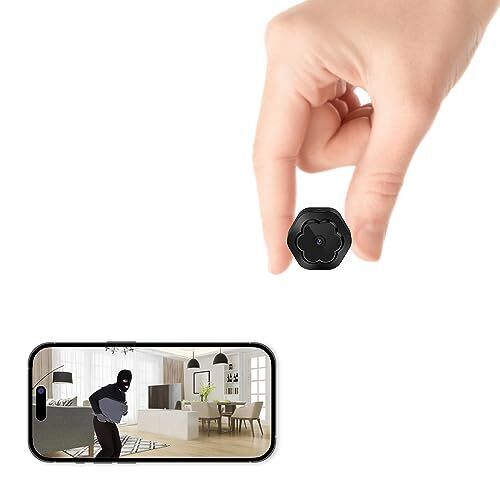 Anlork WiFi caméra cachée mini caméra de nounou portable sans fil, 1080P HD petite... - Photo 1 sur 6