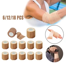 Self Adherent Cohesive Wrap Bandages 2" x 5 Yds Sport Athletic Tape 18/12/6/ROLL