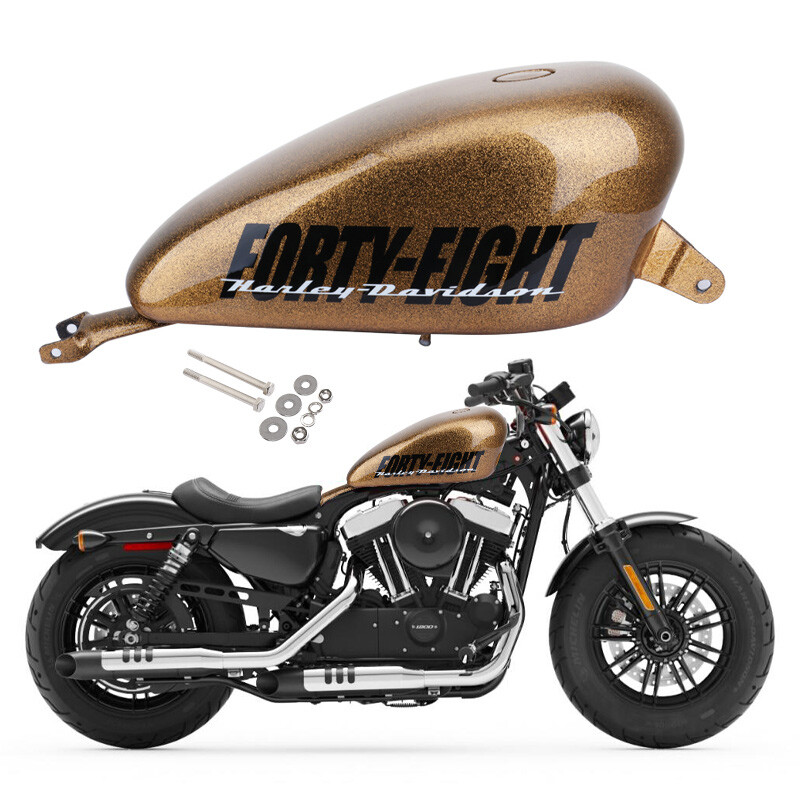 14.4L 3.8 Gas Fuel Tank Fit For Harley Sportster 883 1200 XL 48 72