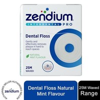 Zendium Dental Floss with Natural Mint Flavour Gentally Removes Plaque, 25M