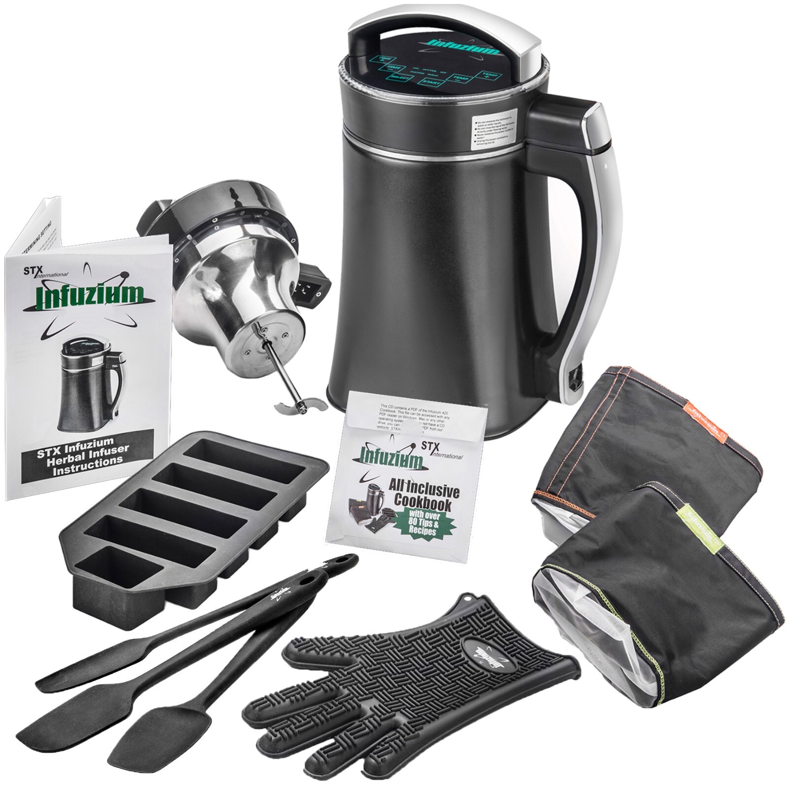 STX Infuzium Herbal Butter-Oil-Tincture Infuser Machine w/ Premium Accessories