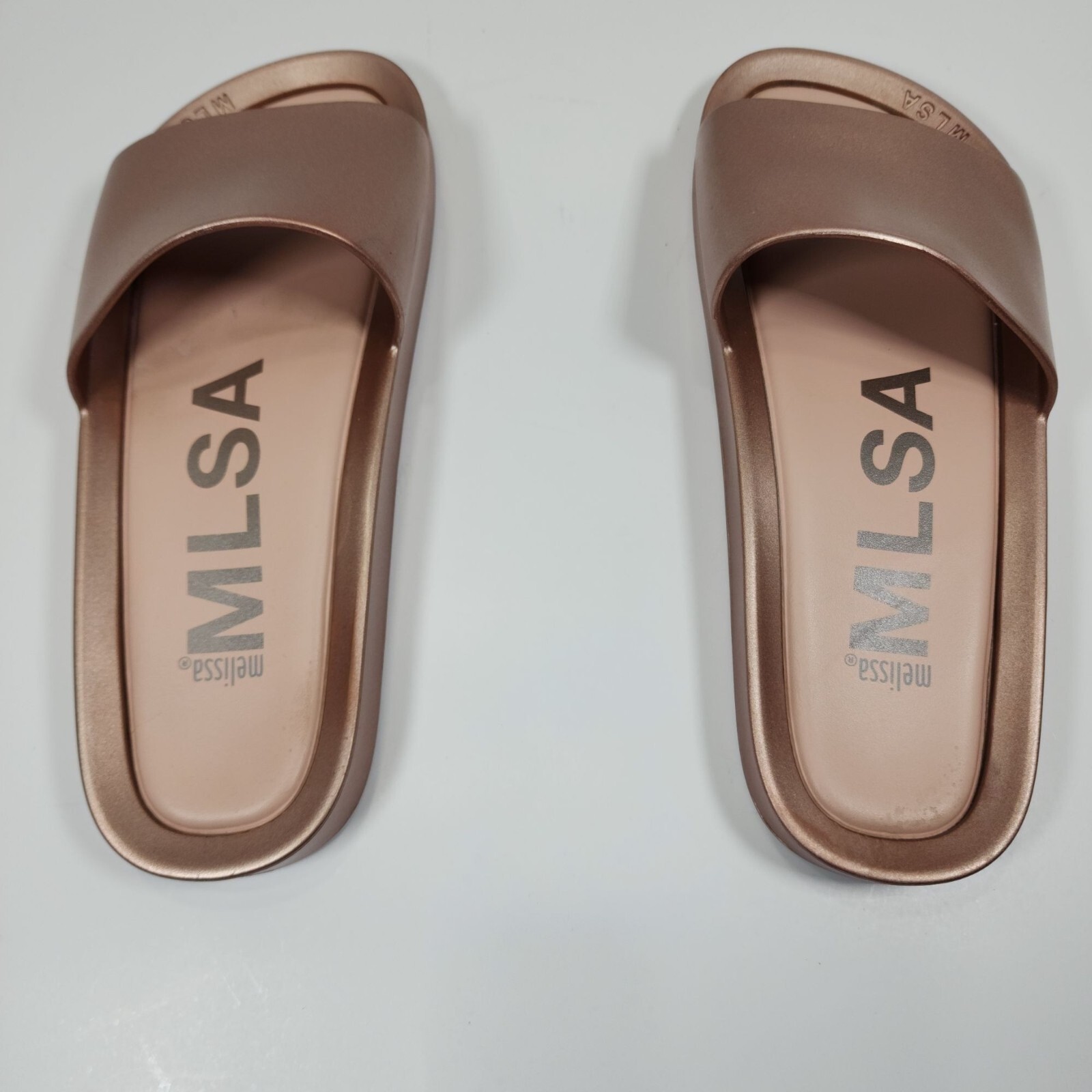 PANTOFOLA D’ORO MLSA Beach ciabatte donna oro rosa slip on punta aperta taglia 8