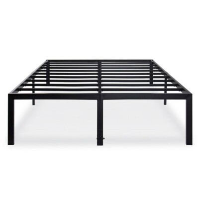King 18-inch High Rise Heavy Duty Black Metal Platform Bed Frame | eBay