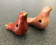 Uccellini richiamo in terracotta anni '40/'50 - bird calls, terracotta whistles