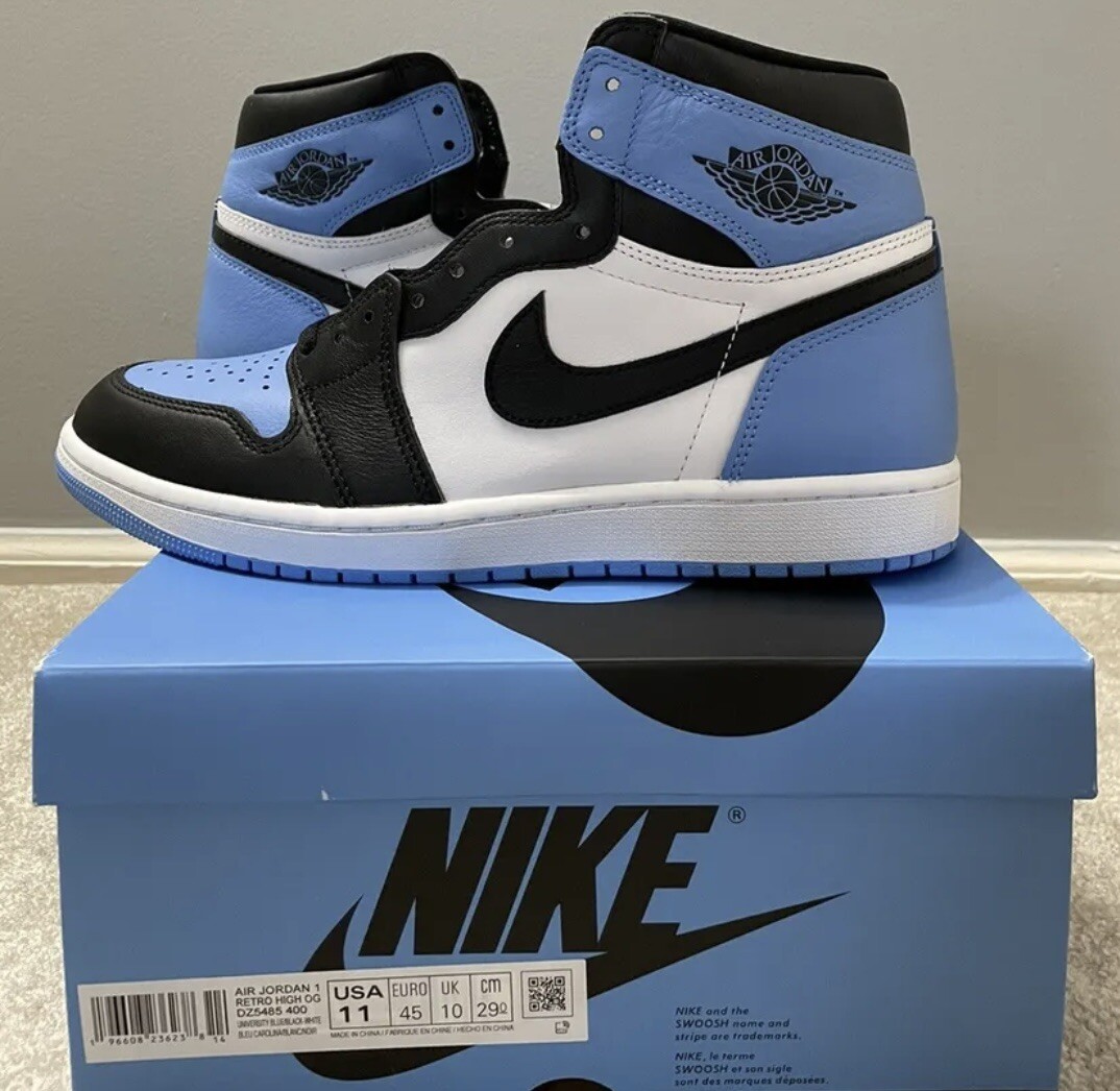 Air Jordan 1 Retro OG High “UNC Toe” - DZ5485-400 - Men's Size 11
